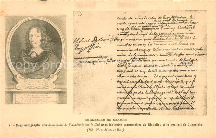 Persoenlichkeiten Pierre Corneille (Autor) – Ansichtskarte
