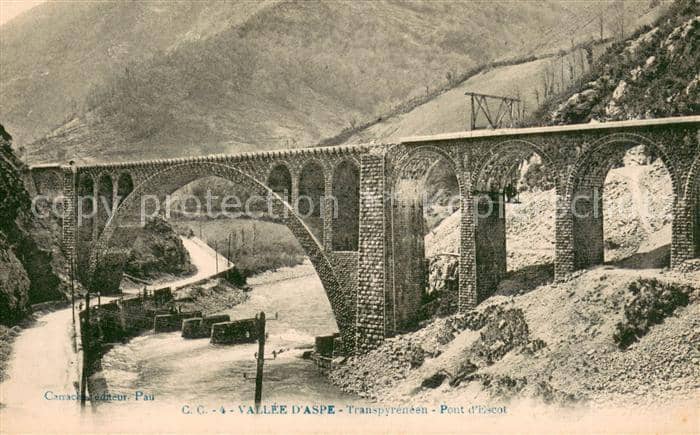 Brueckenbau vallee d aspe – Ansichtskarte
