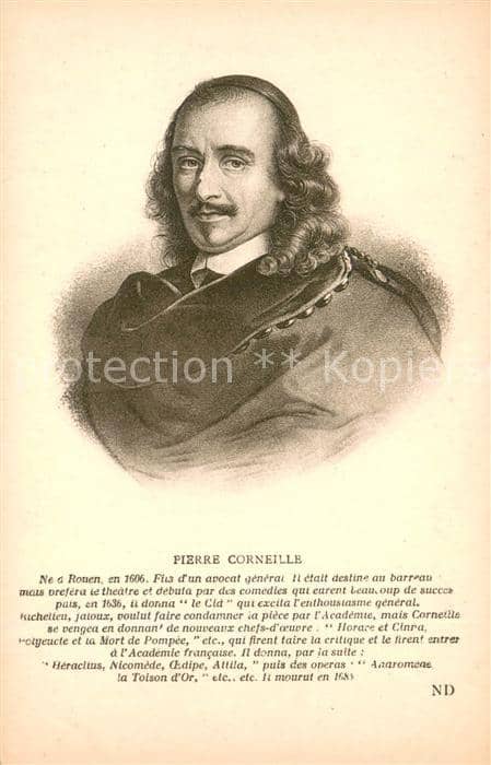 Persoenlichkeiten Pierre Corneille – Ansichtskarte