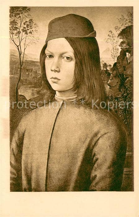 Kuenstlerkarte Pinturicchio Ein Knabe – Ansichtskarte