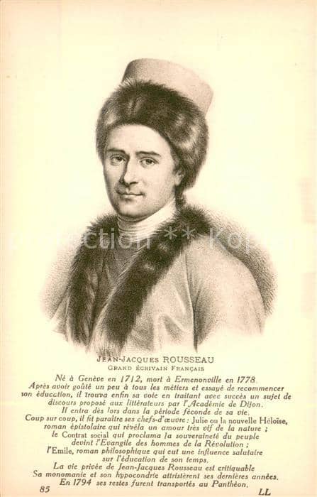 Persoenlichkeiten Jean-Jacques Rousseau – Ansichtskarte