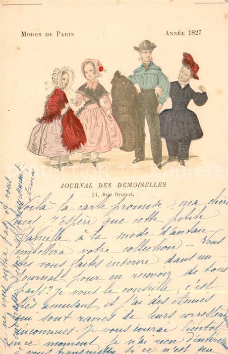 Mode in Paris 1827 – Ansichtskarte