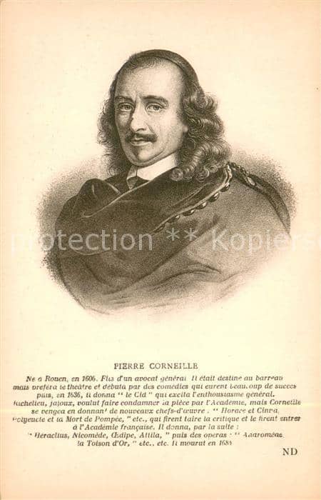 Persoenlichkeiten Pierre Corneille (Autor) – Ansichtskarte