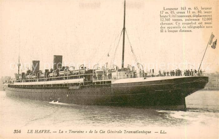 Dampfer Oceanliner Der Himmel – Ansichtskarte