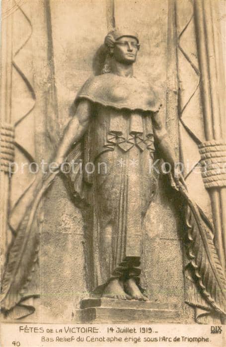Skulpturen Sculptures Sculpturi-- Victoire 14. Juillet 1919 – Ansichtskarte