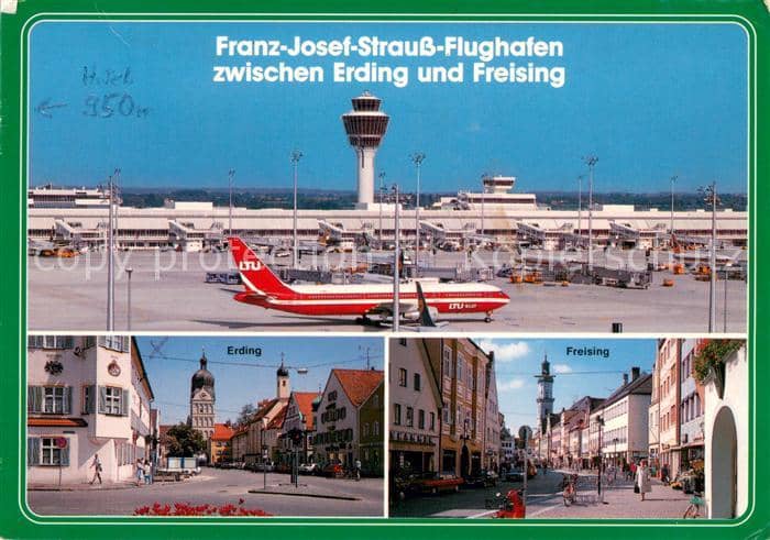 Flughafen Airport Aeroporto Franz Josef Strauss Flughafen – Ansichtskarte