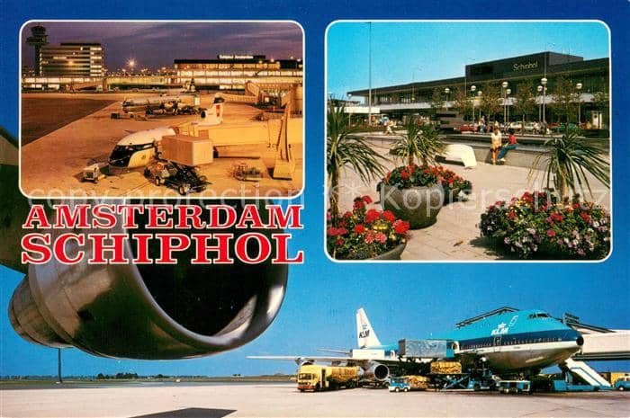 Flughafen Airport Aeroporto Amsterdam Schiphol – Ansichtskarte