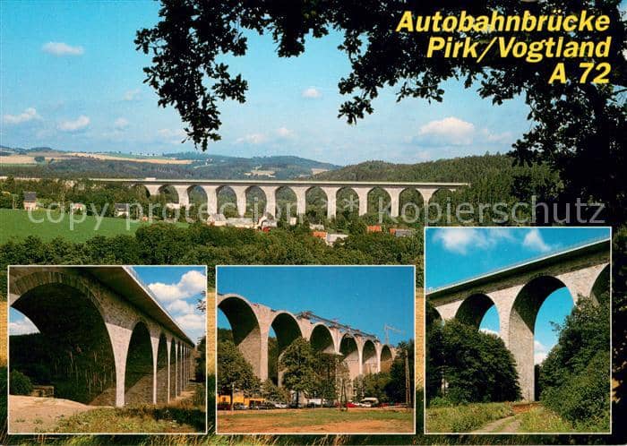 Autobahn Bruecke ueber Weisse Elster bei Pirk – Ansichtskarte