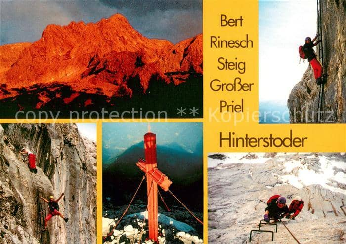 Klettern Bergsteigen Bert Rinesch Klettersteig – Ansichtskarte