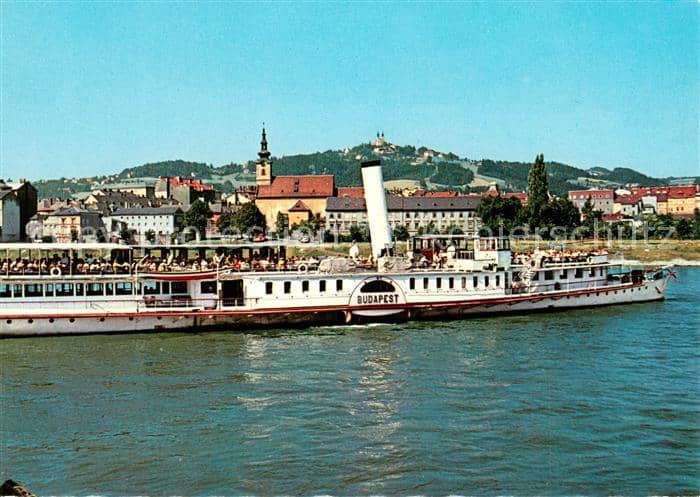Dampfer Seitenrad Budapest – Ansichtskarte