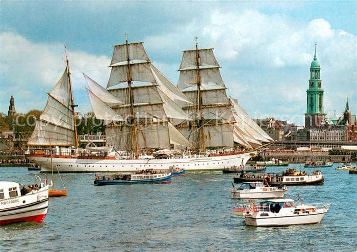 Segelschiffe Hamburg Marine Schulschiff Gorch Fock – Ansichtskarte