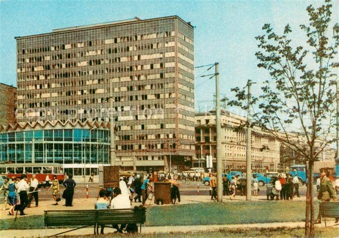 Warszawa Aleje Jerozolimskie Jerusalem Avenue Hochhaus Innenstadt – Поштова листівка