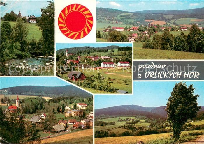 Orlickych Hor Teilansichten Landschaftspanorama – Pohlednice