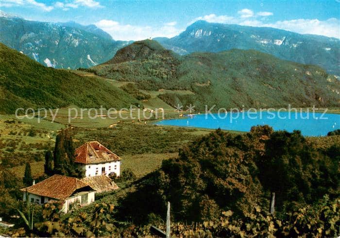 Kalterer See Suedtirol Landschaftspanorama – Ansichtskarte