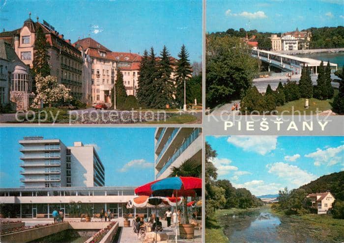 Piestany Thermia Palace Kolonadovy most Balnea Grand Restauracia Benatky – Ansichtskarte