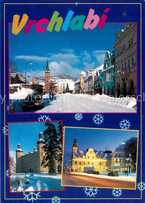 Vrchlabi Ortsansichten – Képeslap