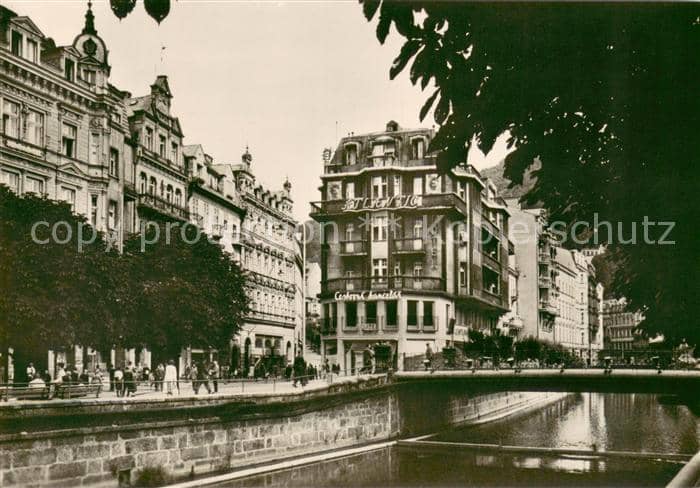 Karlovy Vary Karlsbad Hotel Atlantic – Ansichtskarte