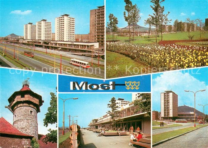 Most Bruex Czechia Okresni mesto je centrem hnedouhelne panve – Ansichtskarte