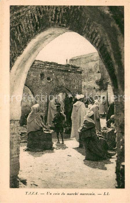 Taza Un coin du marche marocain – Ansichtskarte