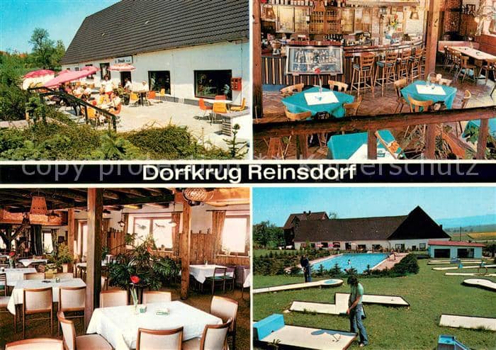 Reinsdorf Apelern Restaurant Dorfkrug Hotel Salzbach Minigolfplatz – Ansichtskarte Apelern