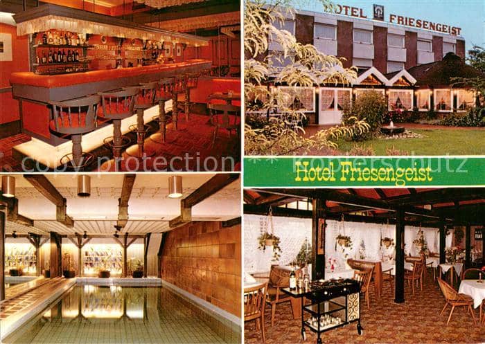 Wiesmoor Aurich Niedersachsen Hotel Restaurant Cafe Friesengeist Bar Hallenbad – Ansichtskarte Wiesmoor