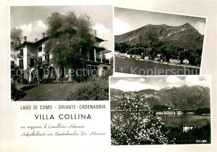 Griante Cadenabbia Lago di Como Villa Collina Comersee Alpen – Ansichtskarte