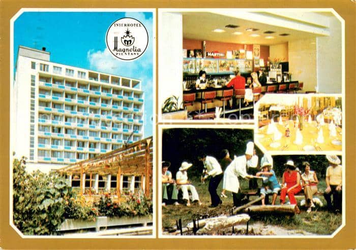Piestany Interhotel Magnolia Snack Bar Hostia na pikniky – Ansichtskarte