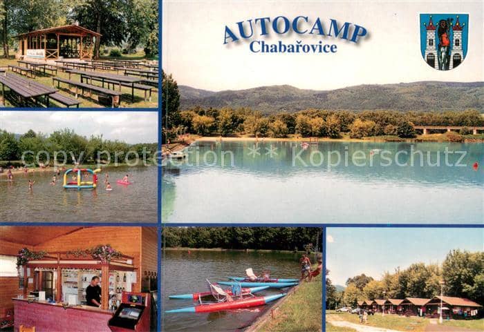 Chabarovice Autocamp Seepartien Restaurant Bungalows Boote – Widokówka