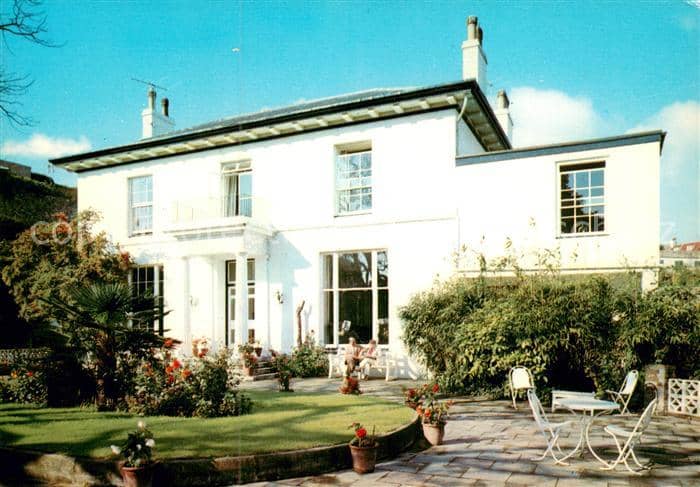 Guernsey Channel Islands Hotel de Havelet Entrance and Front Patio – Ansichtskarte
