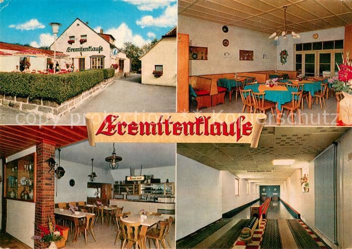 BAYREUTH Bayern Ausflugsgaststaette Eremitenklause Kegelbahn – Ansichtskarte Bayreuth