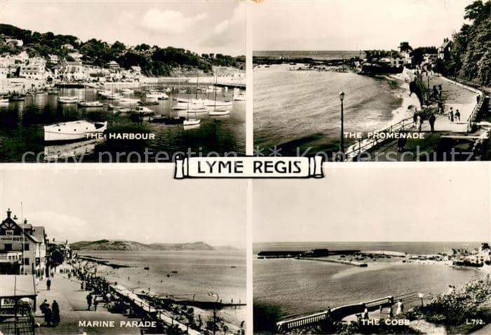 Lyme Regis Harbour Promenade Marine Parade The Cobb – Ansichtskarte West Dorset
