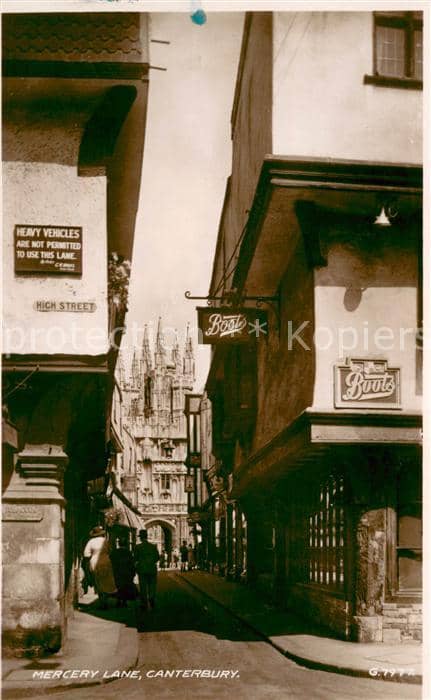 Canterbury Kent Mercery Lane – Ansichtskarte Canterbury