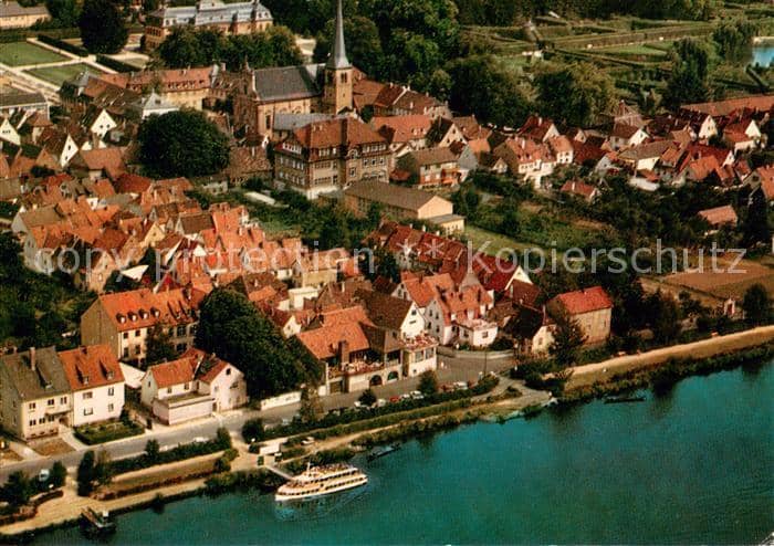 Veitshoechheim Wuerzburg Bayern Fliegeraufnahme – Ansichtskarte Veitshöchheim