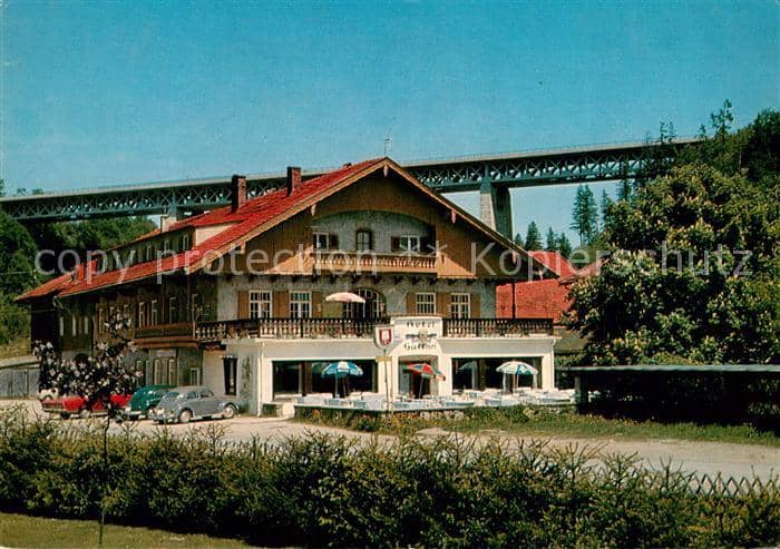Weyarn Miesbach Bayern Hotel Gasthof Bruckmuehle Muehltal – Ansichtskarte Weyarn