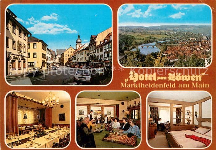 Marktheidenfeld Main-Spessart Bayern Hotel zum Loewen Gastraeume Zimmer Panorama – Ansichtskarte Marktheidenfeld