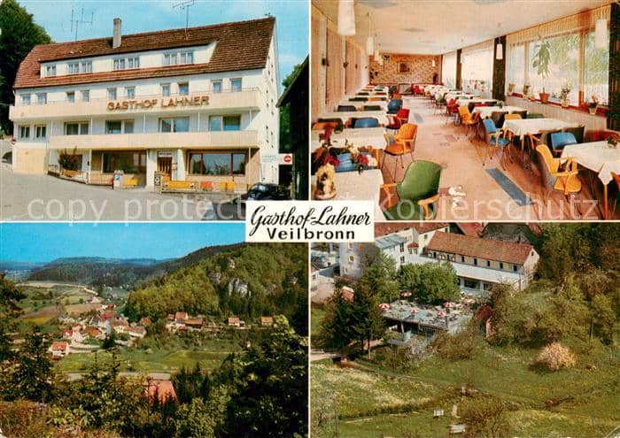 Veilbronn Heiligenstadt BAMBERG Bayern Gasthof Pension Lahner Gastraum Panorama – Ansichtskarte Heiligenstadt i.OFr.