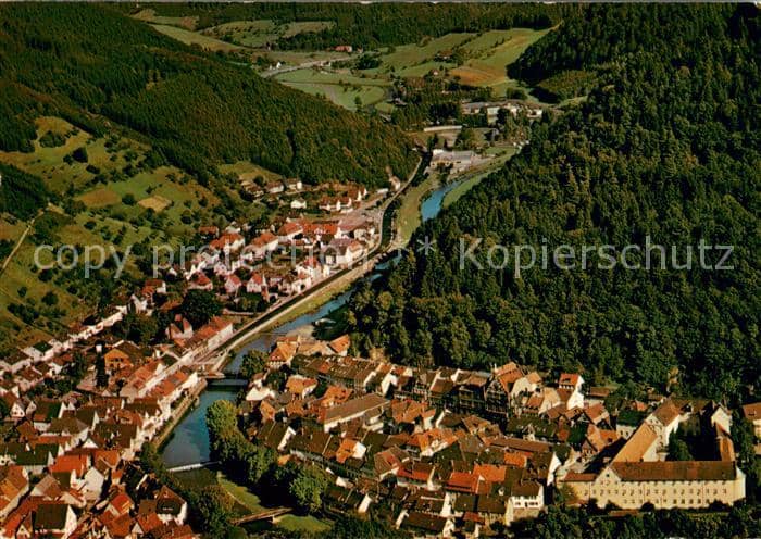 Wolfach Schwarzwald BW Fliegeraufnahme mit Kinzigtal – Ansichtskarte Wolfach