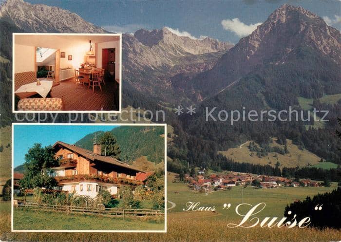OBERSTDORF Bayern Landschaftspanorama Allgaeuer Alpen Gaestehaus Oelschlaegel – Ansichtskarte Oberstdorf