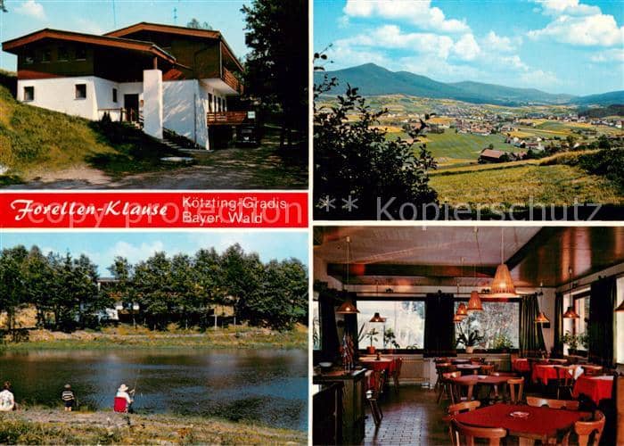 Koetzting Bad Bayern Panorama Anglerteich Forellenklause – Ansichtskarte Bad Kötzting