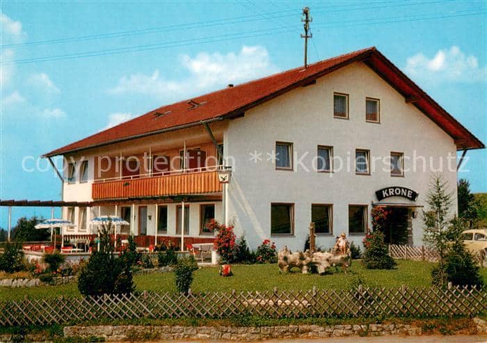 Oberreute Lindau Bayern Gasthaus Pension Zur Krone – Ansichtskarte Oberreute
