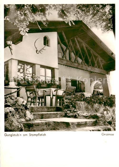GRAINAU Garmisch-Partenkirchen Bayern Restaurant Gunglstubn am Stampflstich – Ansichtskarte Grainau