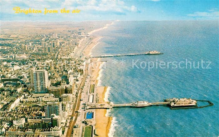 Brighton East Sussex Fliegeraufnahme – Ansichtskarte