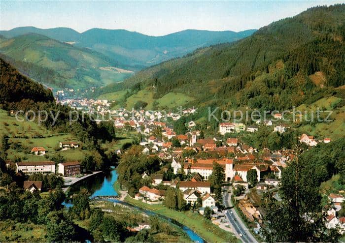 Wolfach Schwarzwald BW Fliegeraufnahme – Ansichtskarte Wolfach