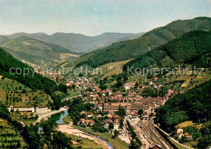Wolfach Schwarzwald BW Fliegeraufnahme – Ansichtskarte Wolfach