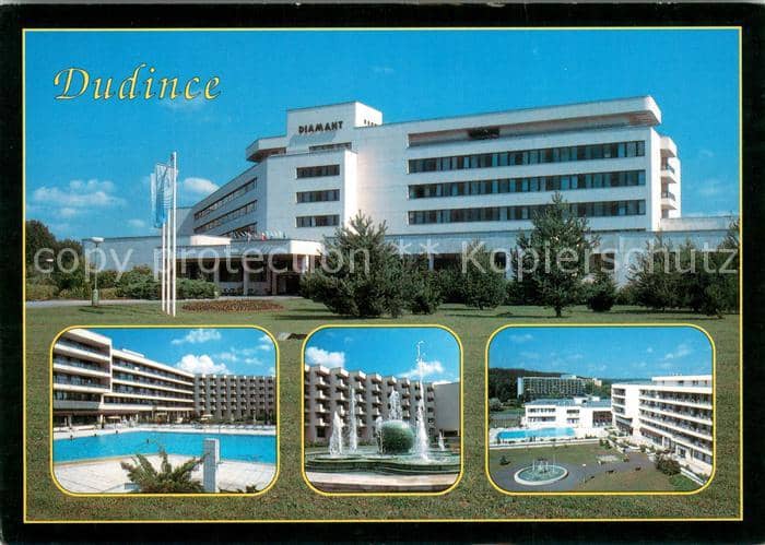 Dudince Sanatorium Diamant Swimming Pool Wasserspiele – Ansichtskarte