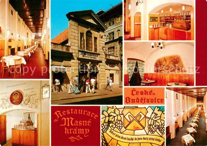 Ceske Budejovice Restaurace Masne kramy – Ansichtskarte
