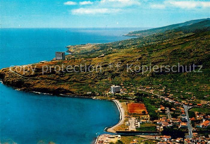 Madeira Portugal Village de Machico Fliegeraufnahme – Ansichtskarte