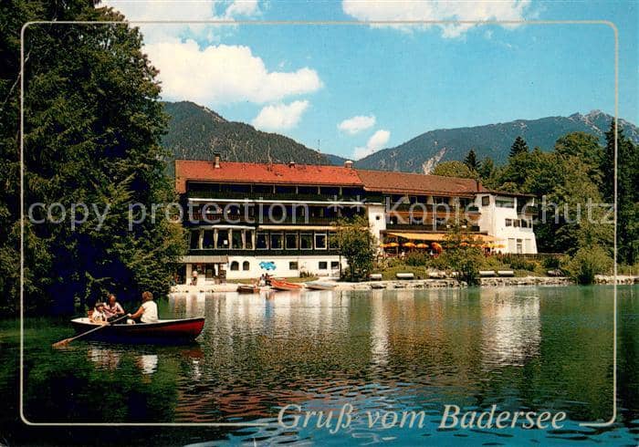 GRAINAU Garmisch-Partenkirchen Bayern Badersee – Ansichtskarte Grainau