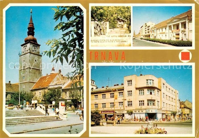 Trnava Motive Innenstadt Platz Denkmal – Ansichtskarte