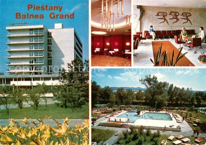 Piestany Liecebny dom Balnea Grand Hotel Freibad – Ansichtskarte